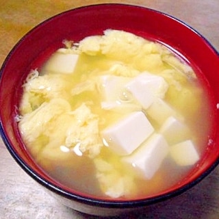 豆腐入りかき玉汁